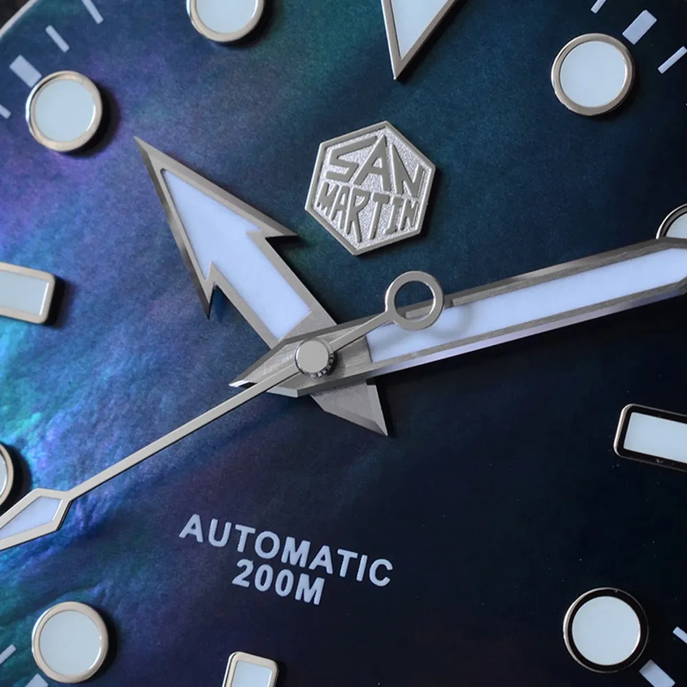 San Martin Luxury Watch Titanium MOP Dial Limited Edition