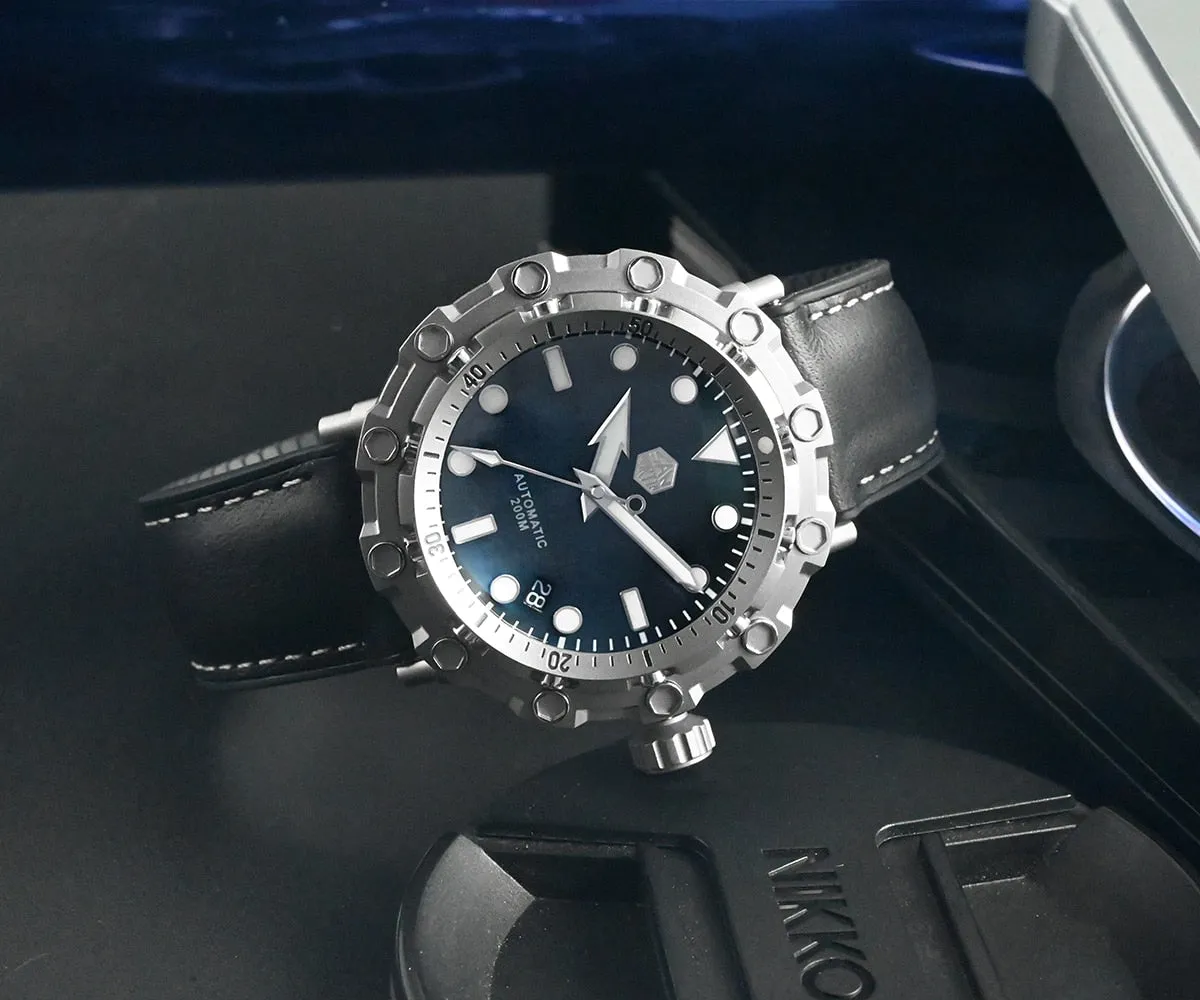 San Martin Luxury Watch Titanium MOP Dial Limited Edition