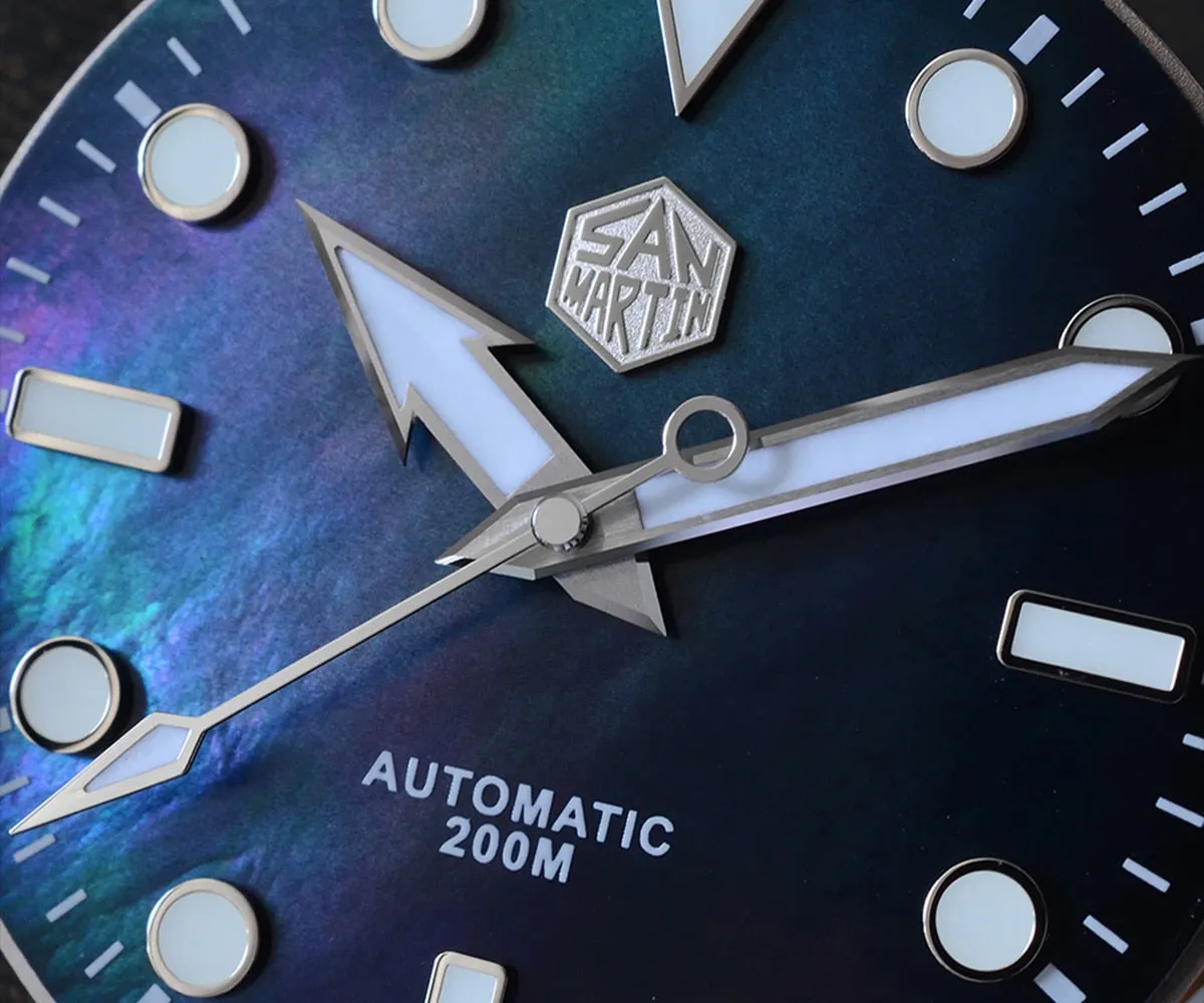 San Martin Luxury Watch Titanium MOP Dial Limited Edition