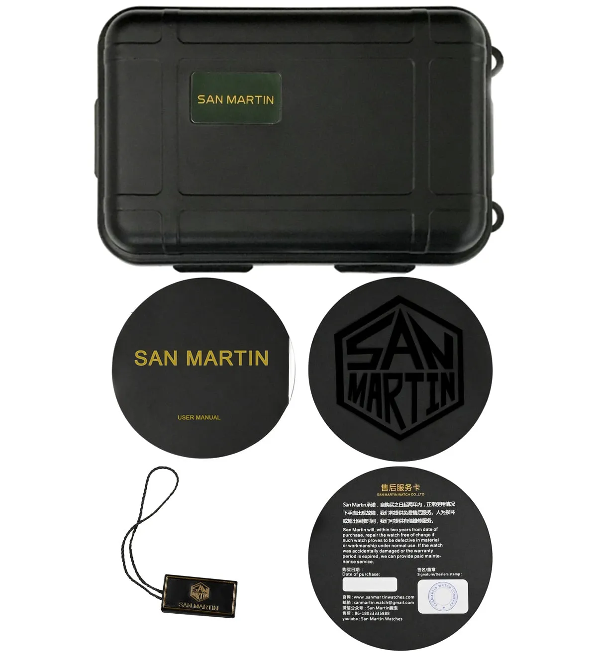 San Martin Luxury Watch Titanium MOP Dial Limited Edition