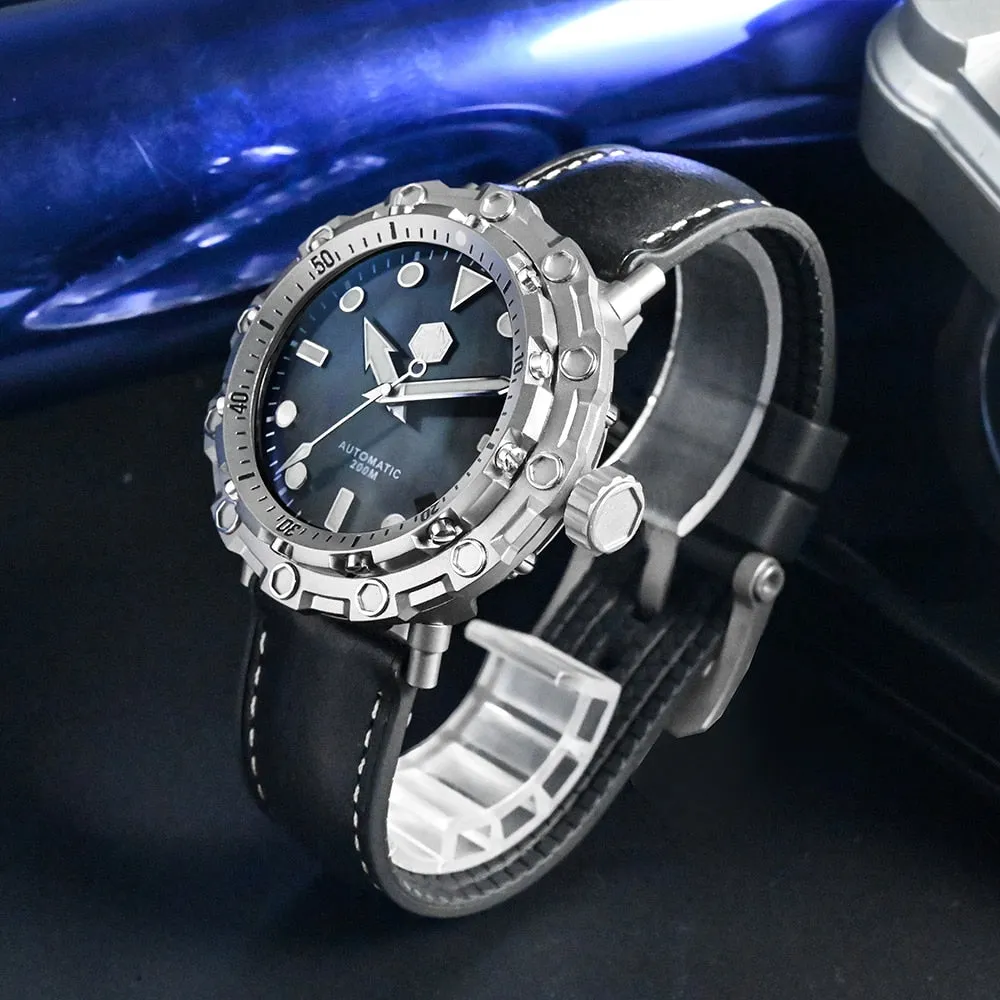 San Martin Luxury Watch Titanium MOP Dial Limited Edition