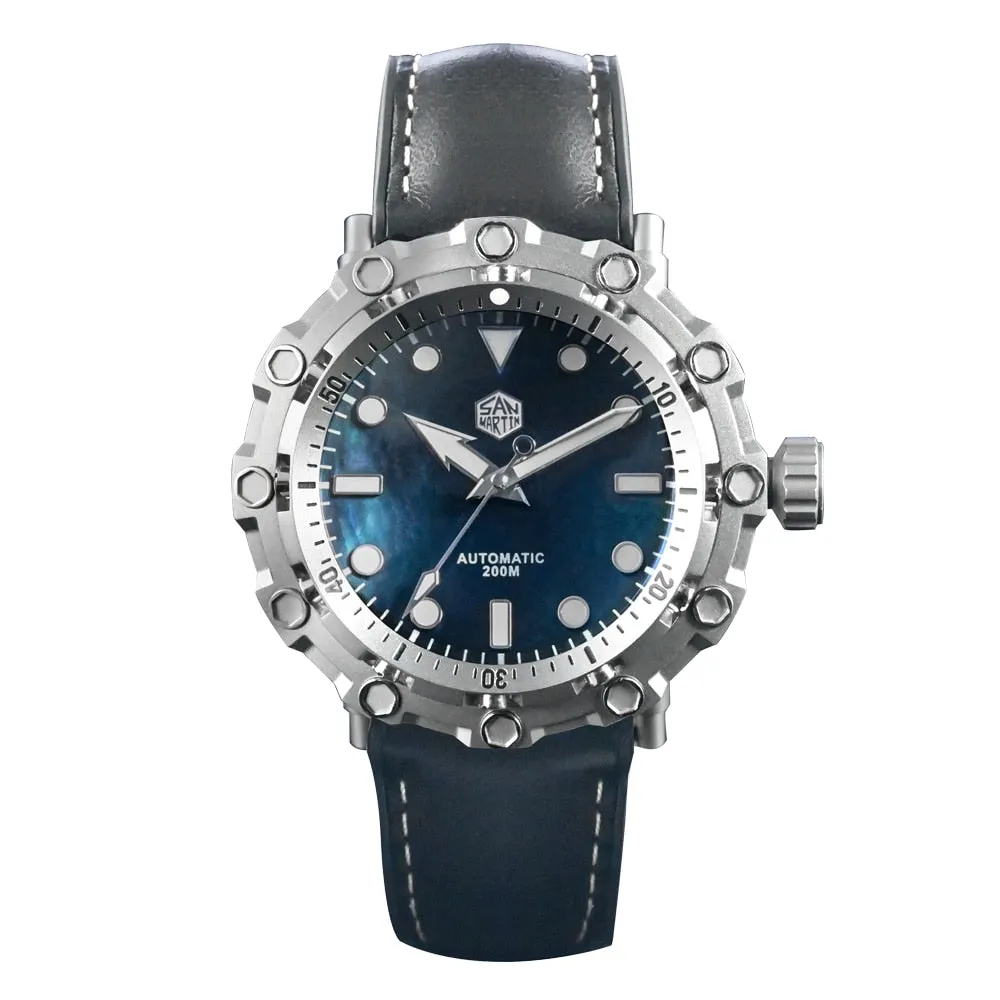 San Martin Luxury Watch Titanium MOP Dial Limited Edition