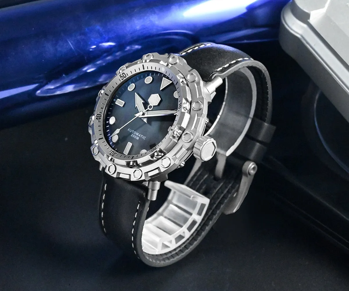 San Martin Luxury Watch Titanium MOP Dial Limited Edition