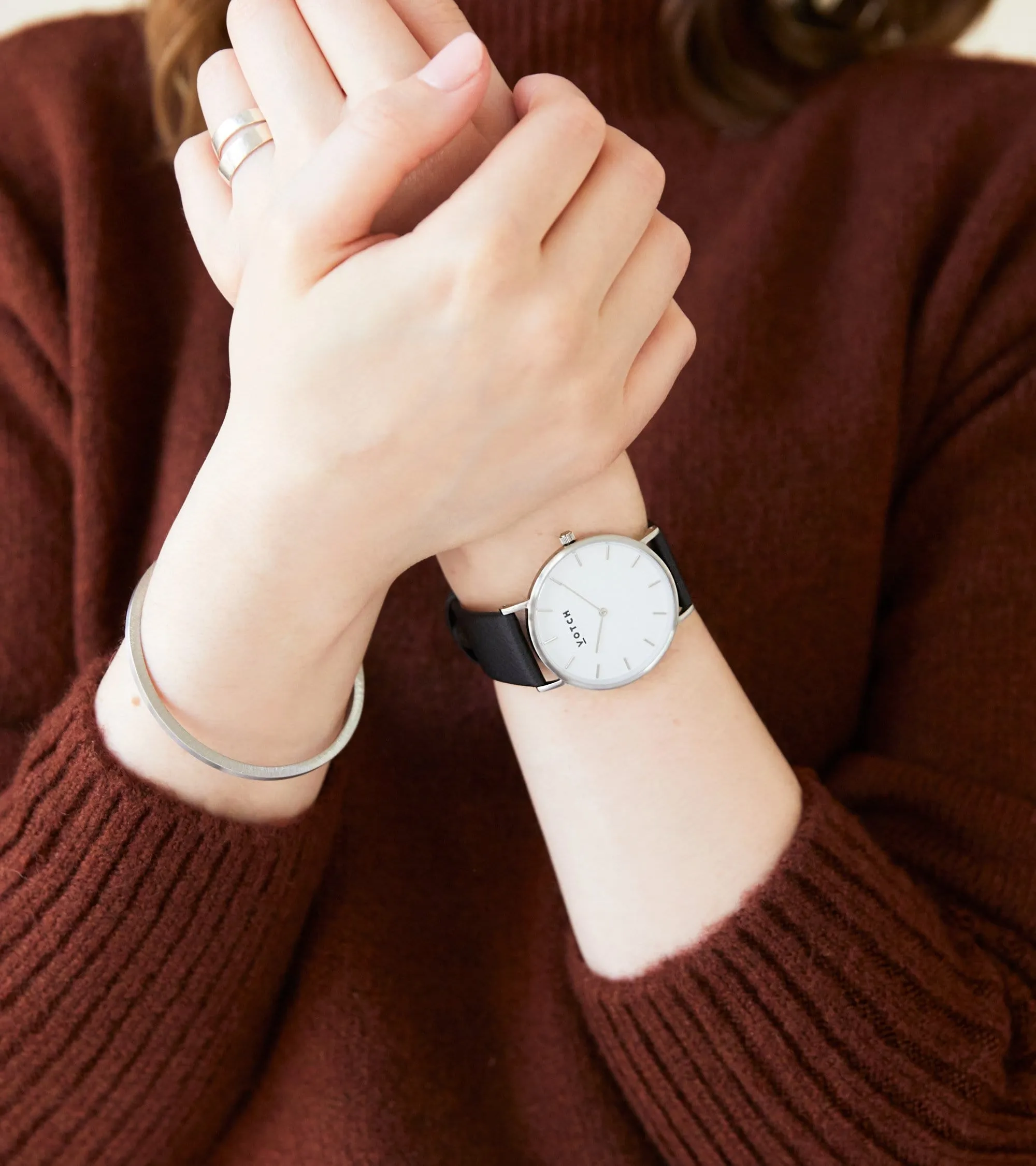 Silver & Black Watch | Classic
