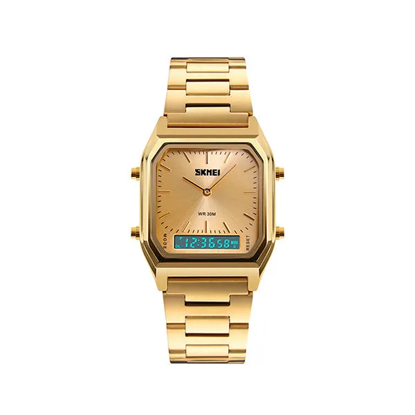 SKMEI Mens Fashionable Watch, Dual Analog w Digital, 30M Water Resistant