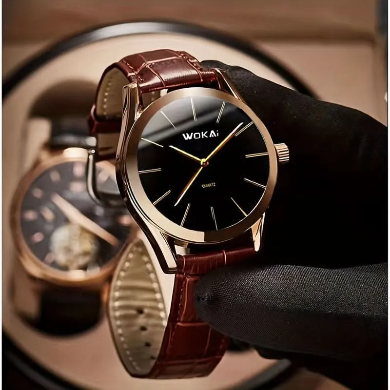 Sleek Men's Sports Business Wristwatch