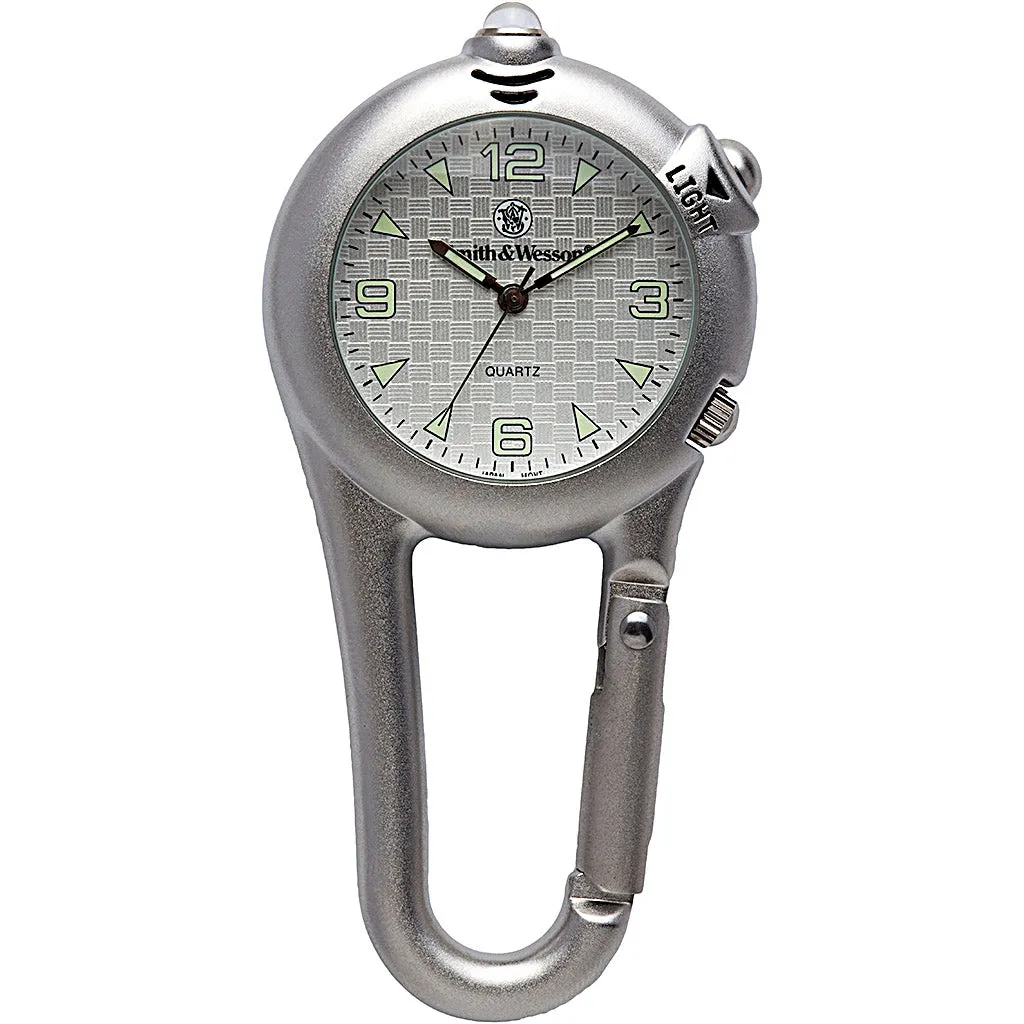 Smith & Wesson Silver Carabiner Classic w/ LED Light