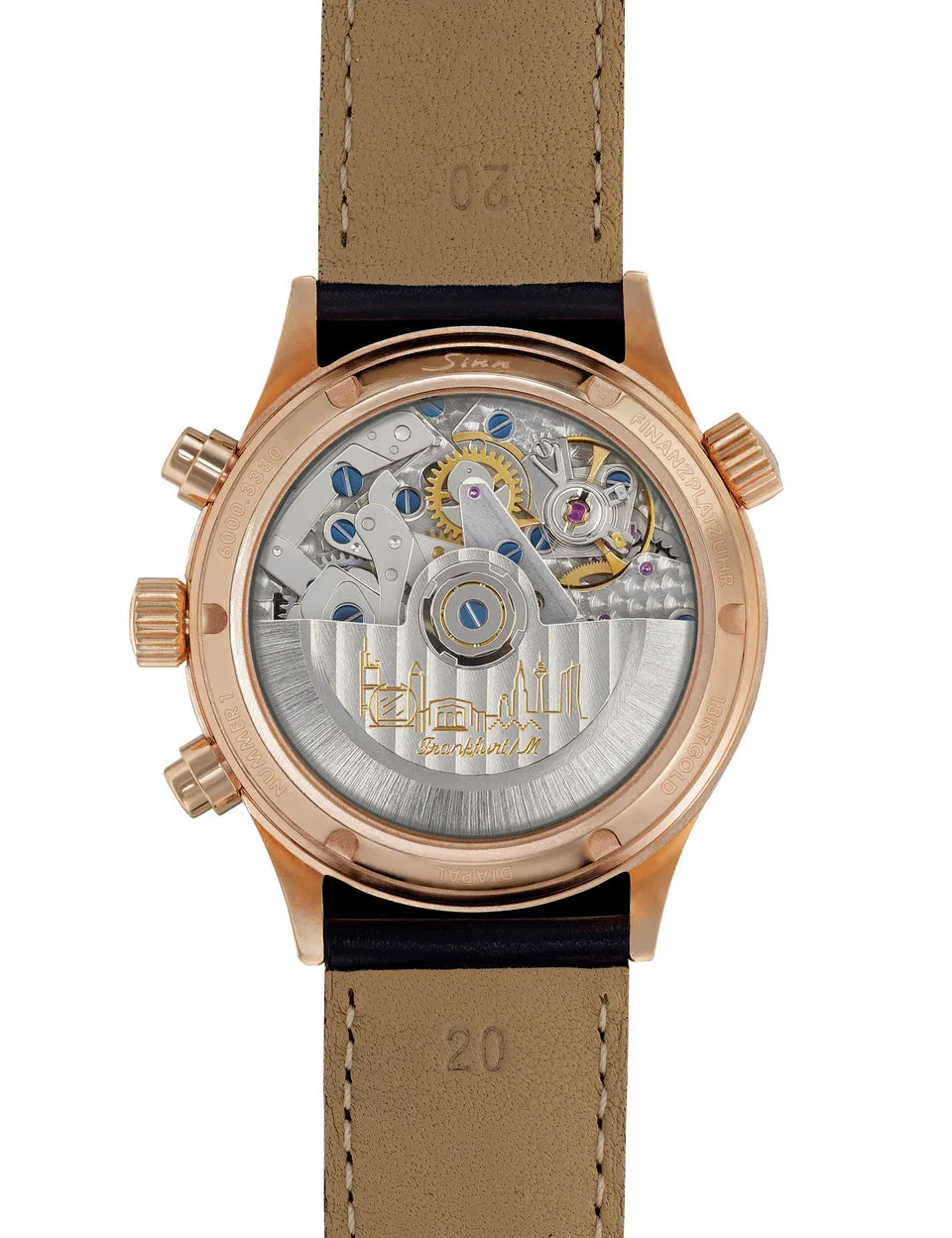 SN Watch 6 Finance Center Rose Gold Leather
