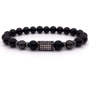 Sons of Odin Black/Silver Bar Bracelet