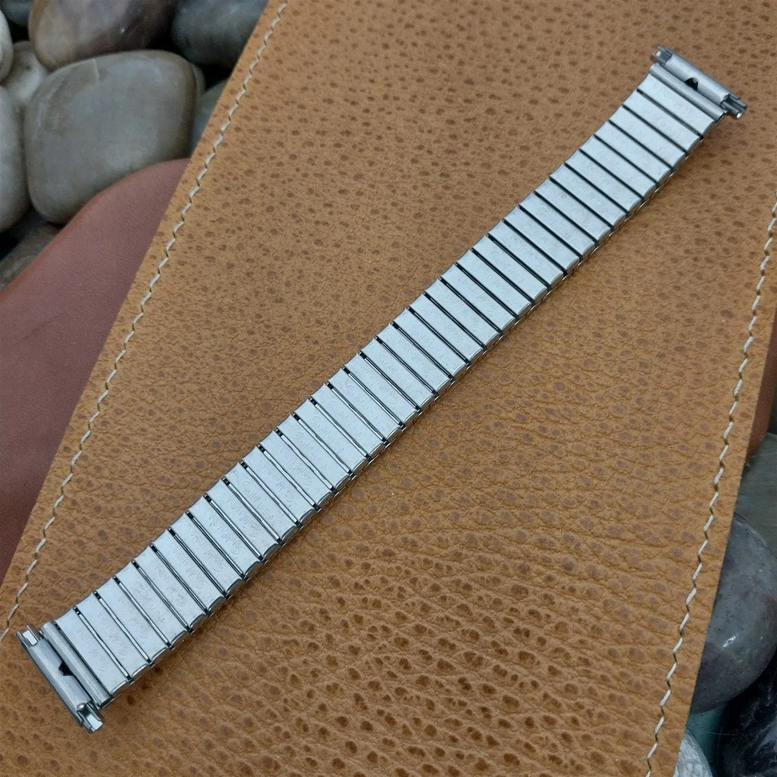 Speidel USA Made Stainless Steel 1970s Twist o flex nos Vintage Watch Band
