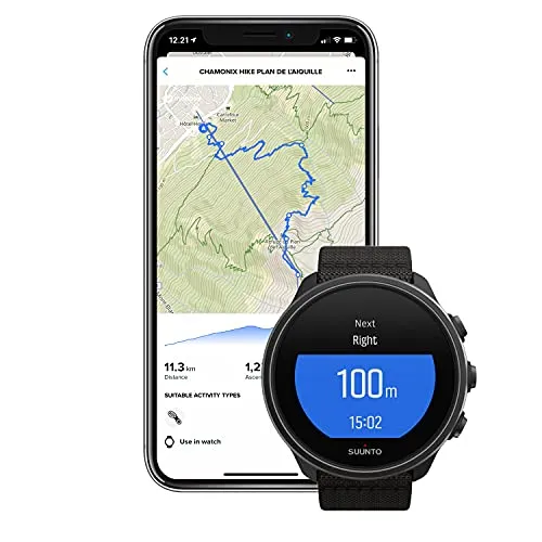 Suunto 9 BARO Titanium Charcoal Black Long and Smart Battery Life Durable GPS Sports Watch
