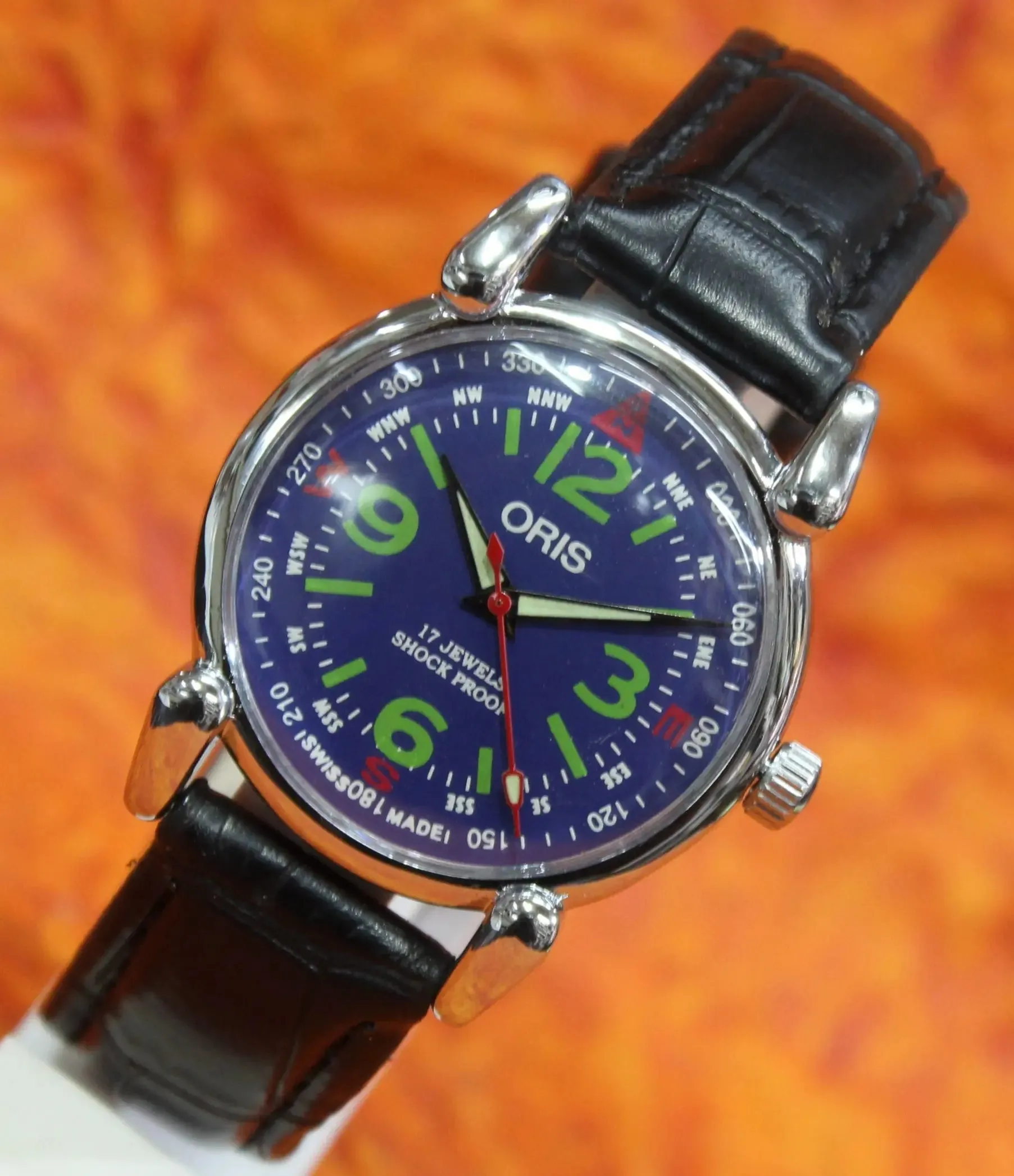 Swiss Made Men's Watch ORIS Vintage 17 Jewels FHF ST96 Hand Wind Mechanical Movement