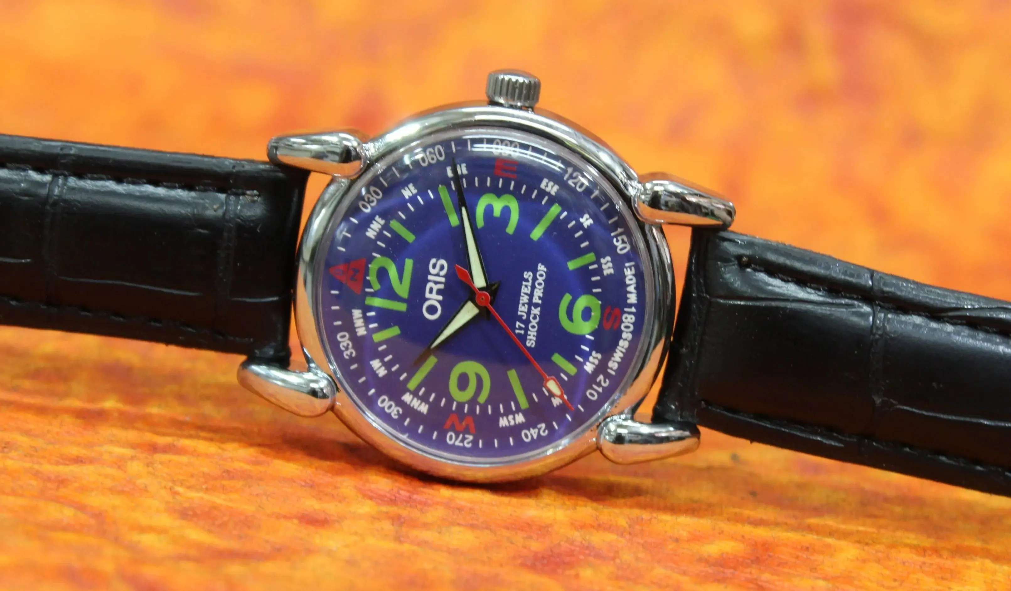 Swiss Made Men's Watch ORIS Vintage 17 Jewels FHF ST96 Hand Wind Mechanical Movement