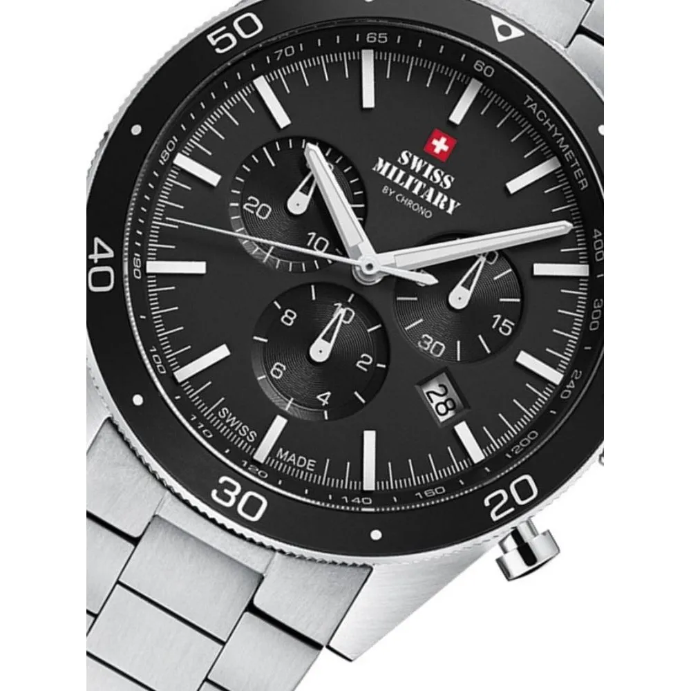 Swiss Military Steel Chrono Men's Watch - SM34079.01