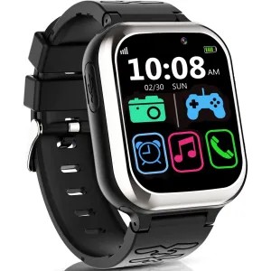 SZBXD Kids Smart Watch with SOS, Smartwatch Kids Phone Watch with 11 Games Pedometer Music Camera, Smart Watch for Kids Boys Girls 4-12 Years,Birthday Gifts for Children(Black)