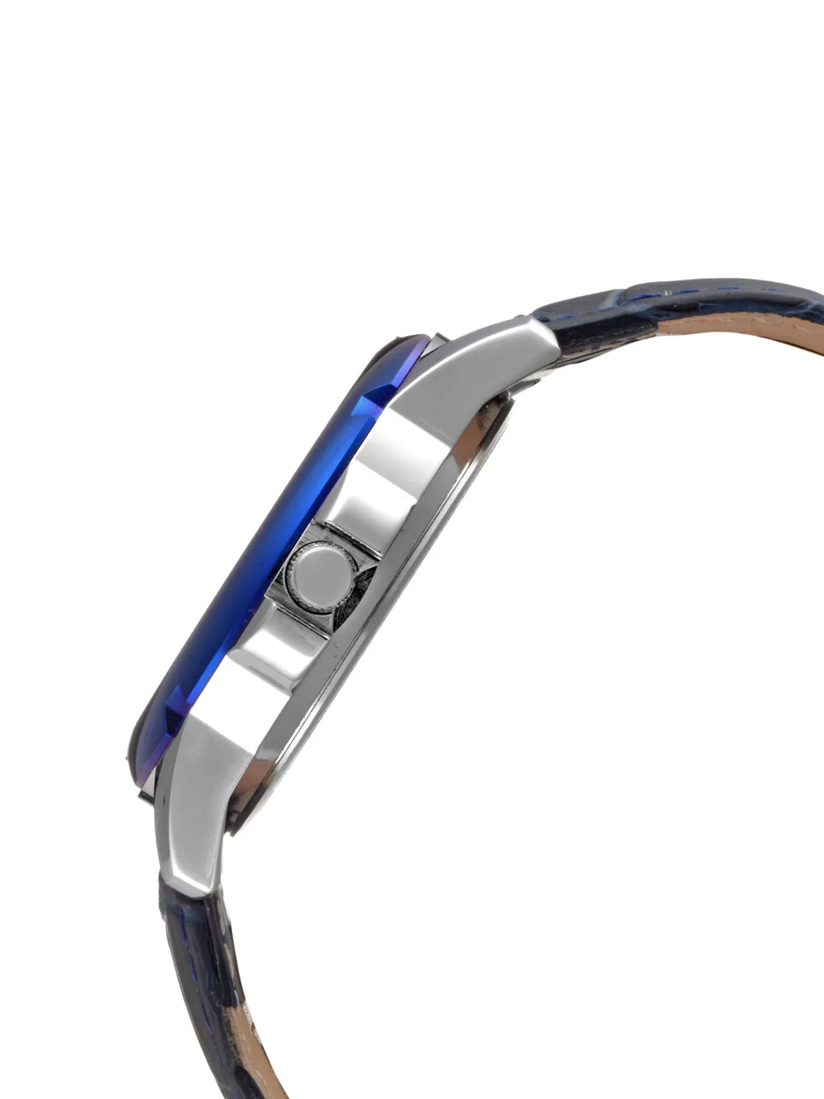 Teakwood leather Blue Men Analog Watch