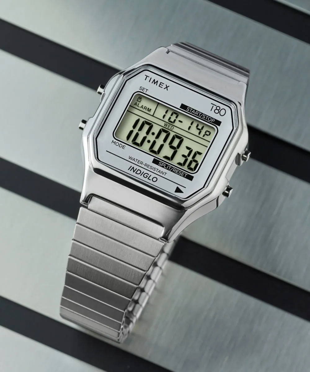 Timex 80 34mm Stainless Steel Expansion Band Watch