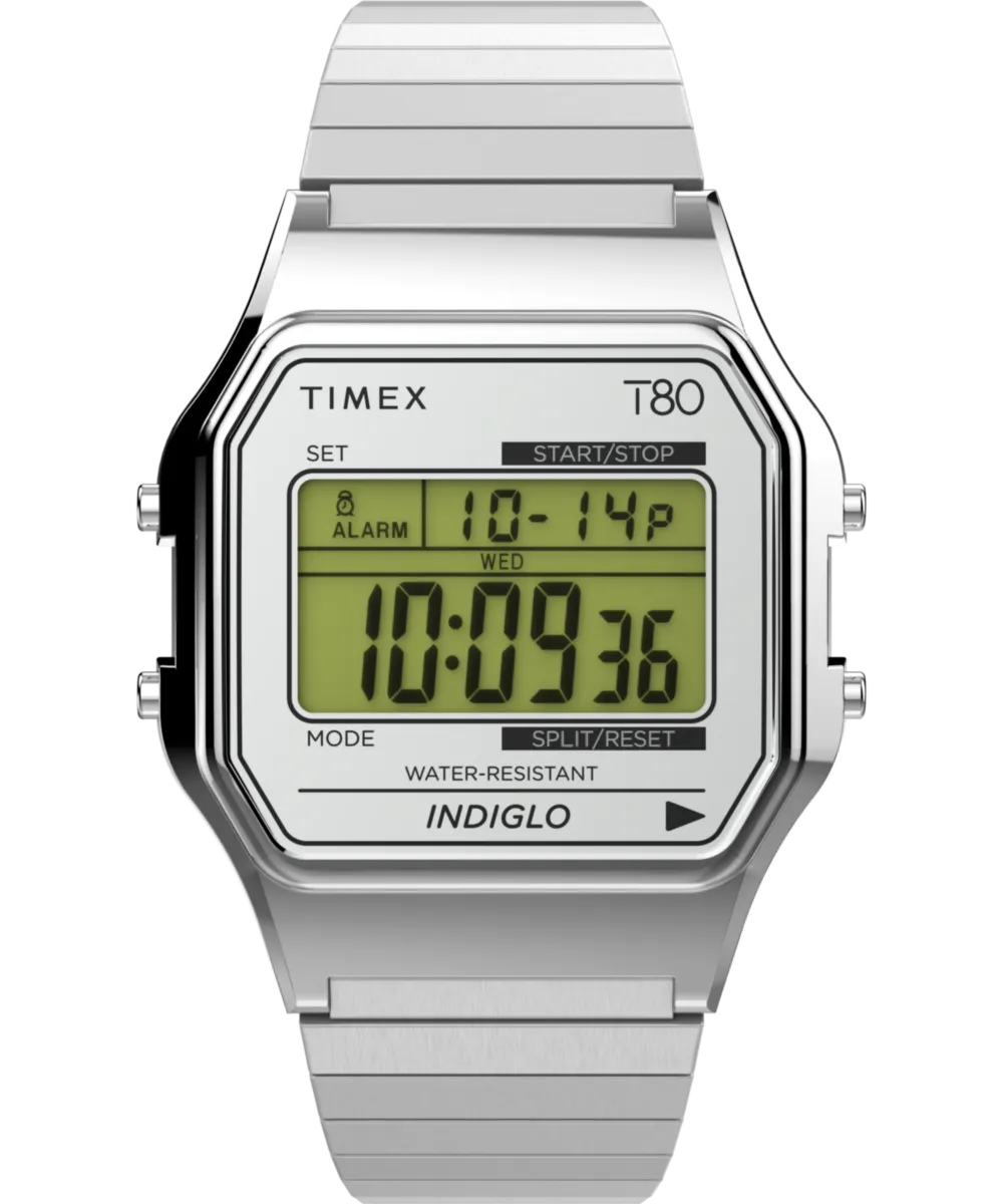 Timex 80 34mm Stainless Steel Expansion Band Watch