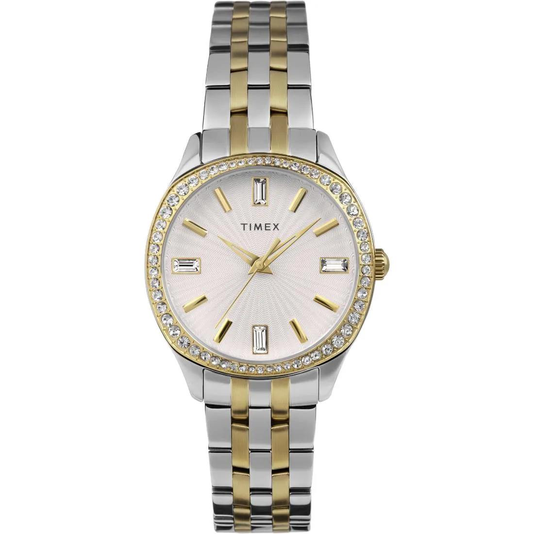 Timex Women 36 mm Size Silver-Tone Dial Analog Watch -TW2W17700