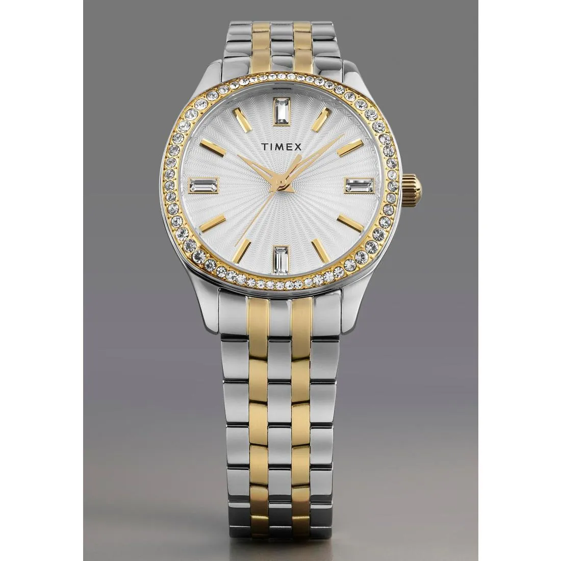 Timex Women 36 mm Size Silver-Tone Dial Analog Watch -TW2W17700