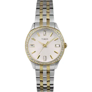 Timex Women 36 mm Size Silver-Tone Dial Analog Watch -TW2W17700