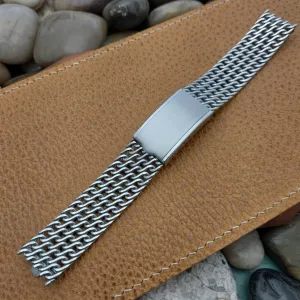 Vintage 17.2mm Thick Shark Mesh Stainless Steel Kreisler Unused nos Watch Band