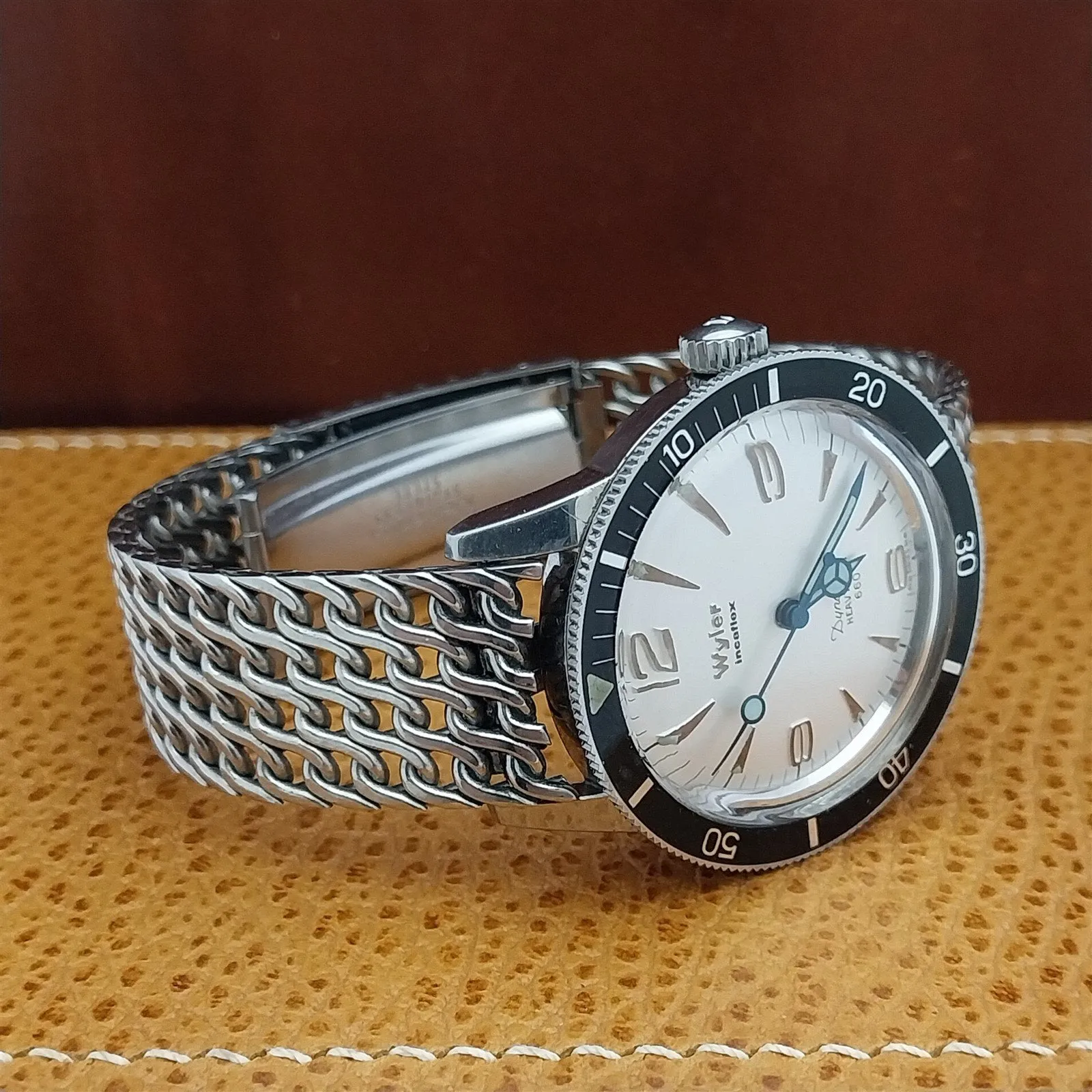 Vintage 17.2mm Thick Shark Mesh Stainless Steel Kreisler Unused nos Watch Band
