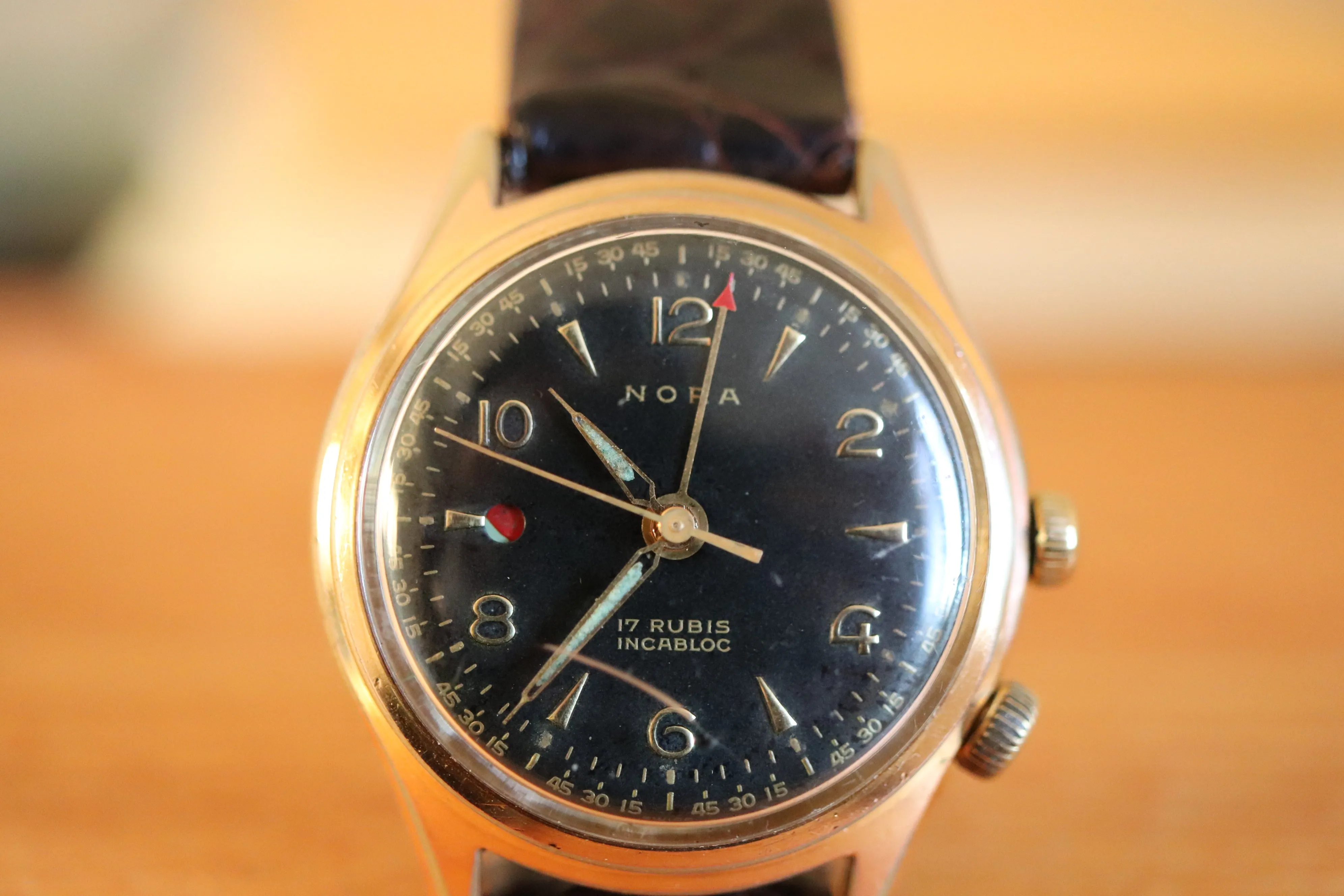Vintage Alarm watch - Nora - Manual - Works