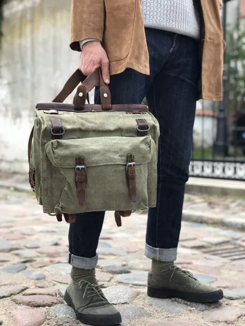 Vintage Canvas Swiss Military Rucksack 1946