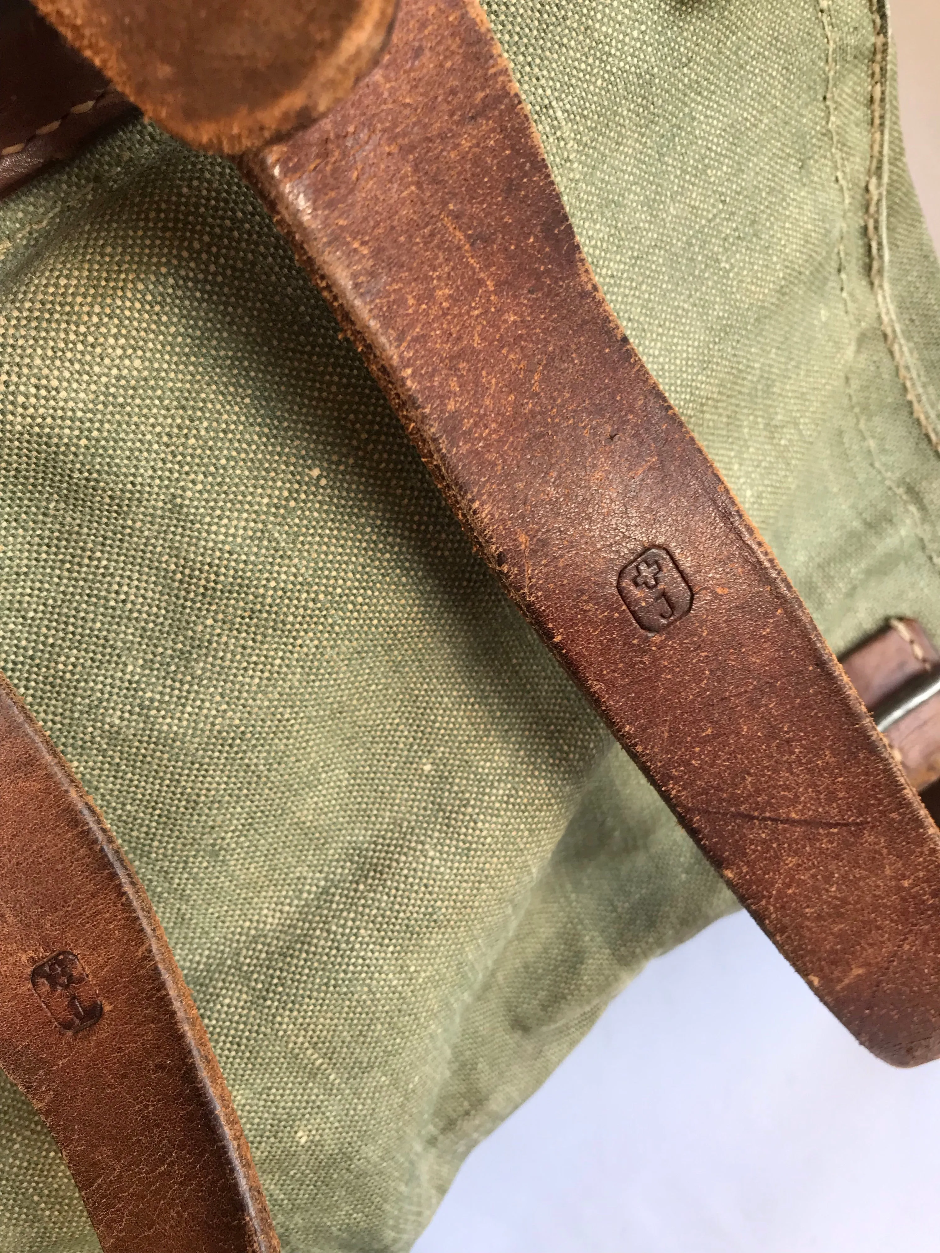 Vintage Canvas Swiss Military Rucksack 1946