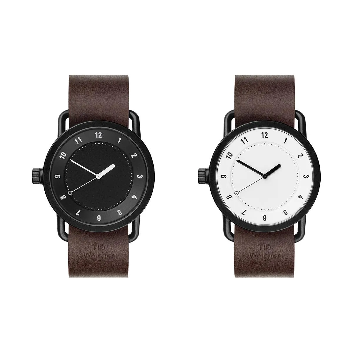 Walnut Leather Strap with Black / Steel / Gold Buckle