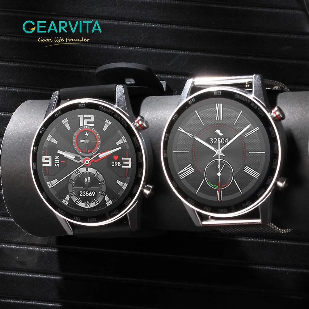 Watches waterproof bluetooth call 360*360 ecg heat rate 1.3Inch tft sleep smart watches black steel