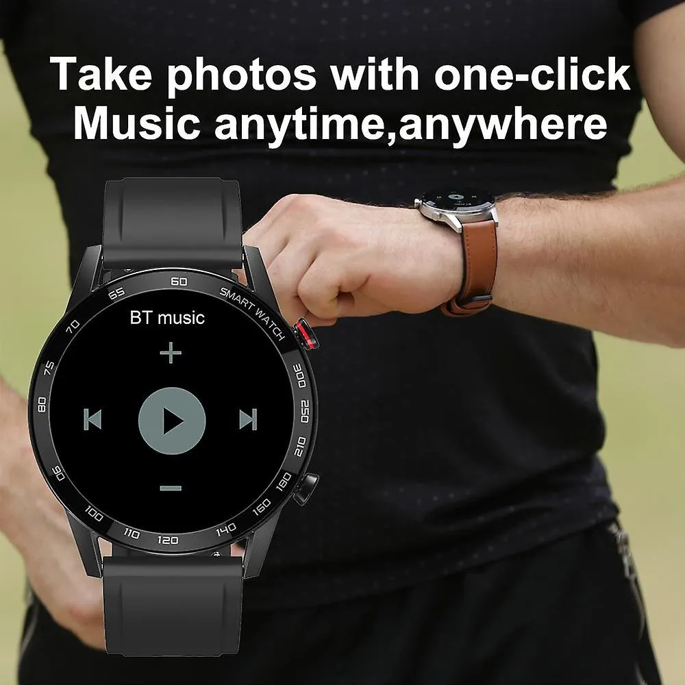 Watches waterproof bluetooth call 360*360 ecg heat rate 1.3Inch tft sleep smart watches black steel