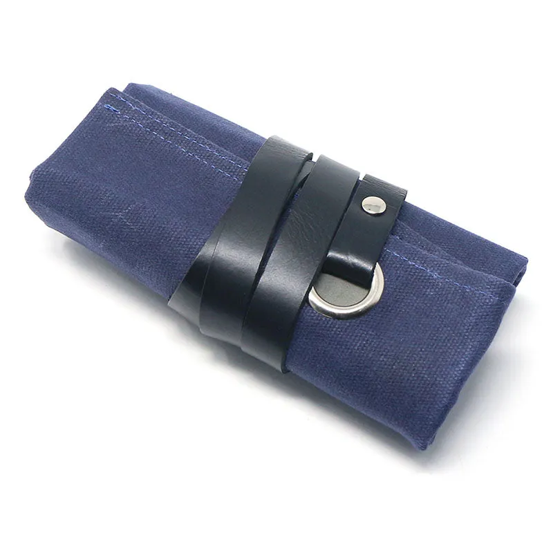 Waxed Canvas Watch Roll for 5 Watches