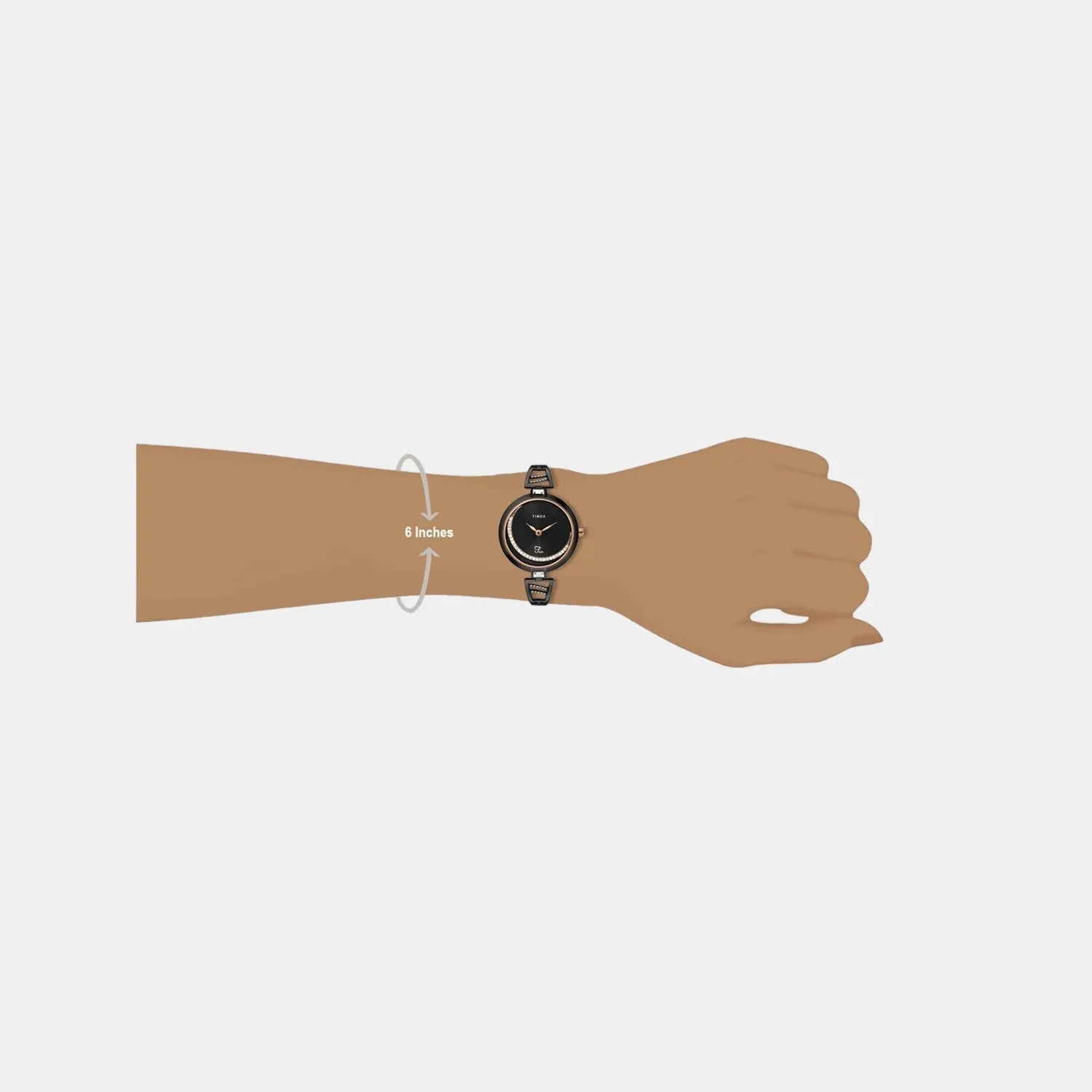 Women Black Analog Stainless Steel Watch TWEL15205