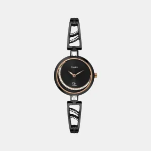 Women Black Analog Stainless Steel Watch TWEL15205