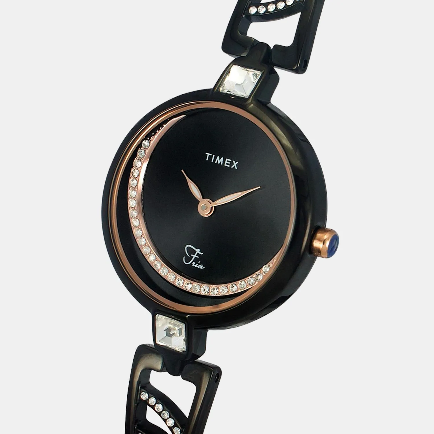 Women Black Analog Stainless Steel Watch TWEL15205