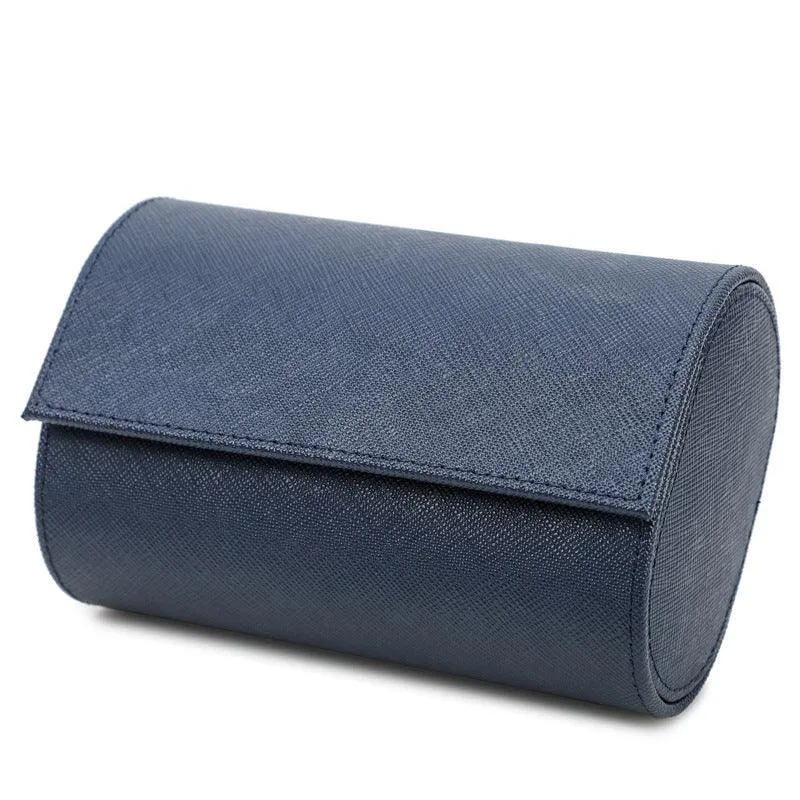 Woosir Trend Leather Watch Roll Case for 2 Watches